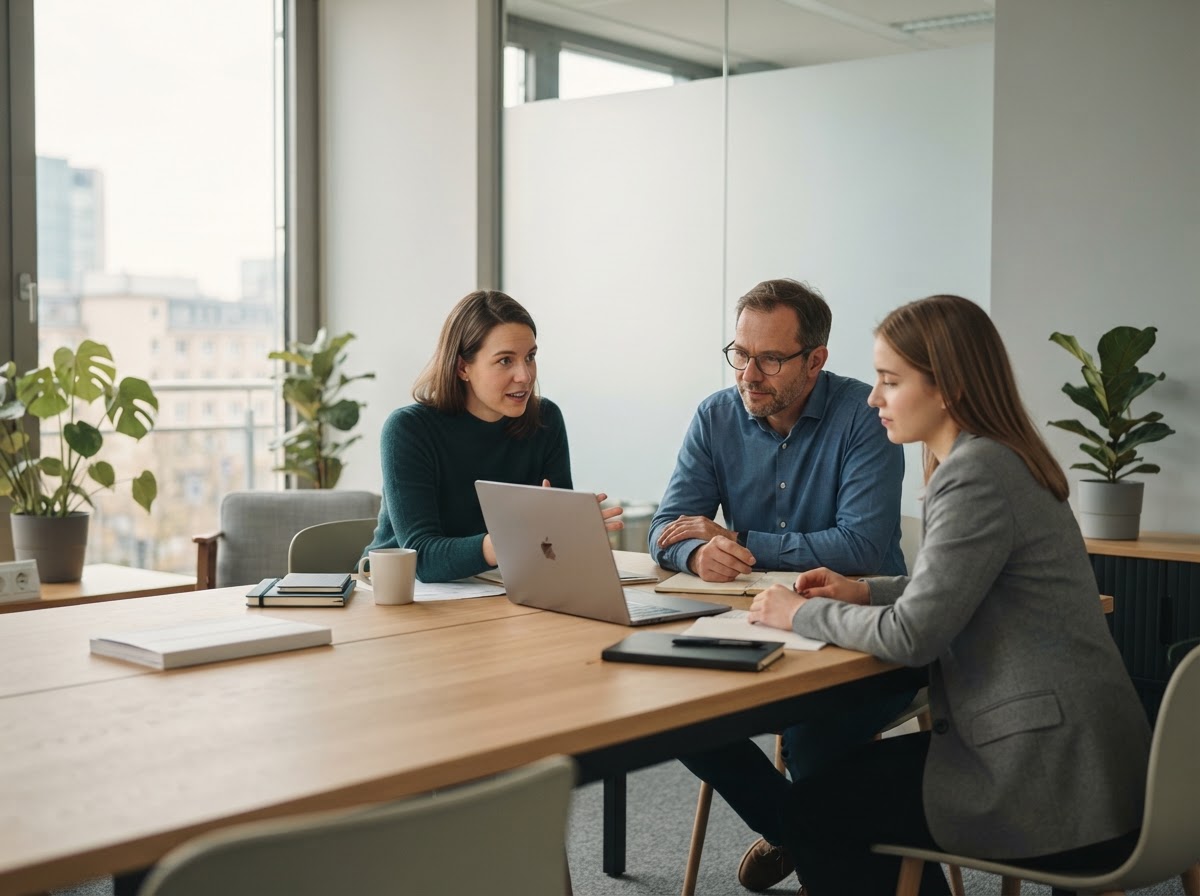 GirTru Team bei der Arbeit an Analysemodellen für Investitionsentscheidungen